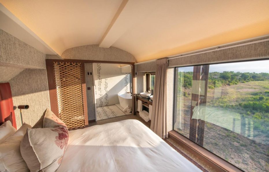 Train on The Bridge and Garden Suites – Kruger Shalati