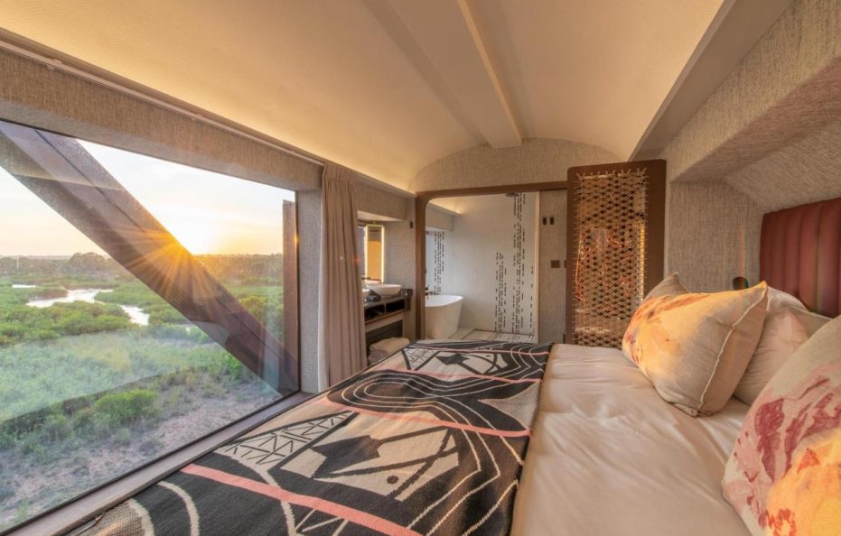 Train on The Bridge and Garden Suites – Kruger Shalati
