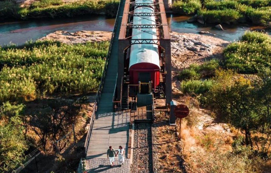 Train on The Bridge and Garden Suites – Kruger Shalati
